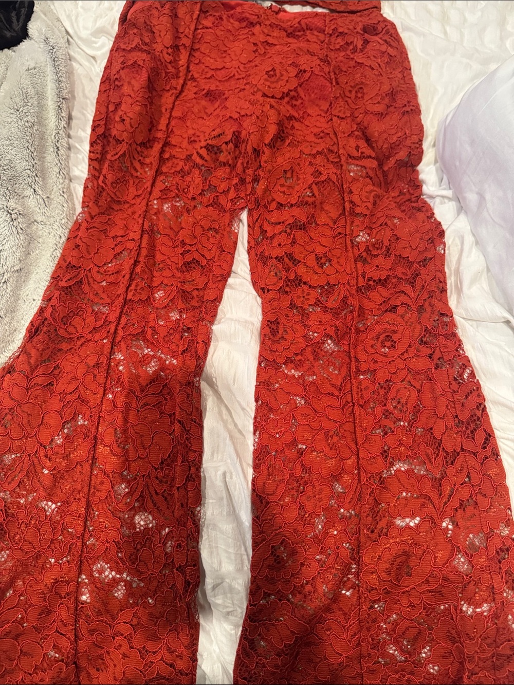 bebe Red Lace Two-Piece Set - Picture 5 of 9